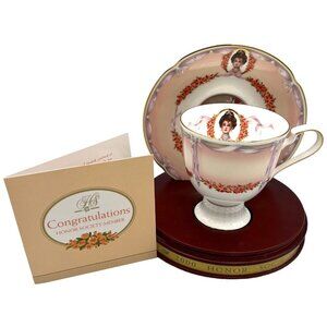 Avon Honor Society 2000 Mrs. PFE Albee Commemorative Teacup & Saucer Set In Box
